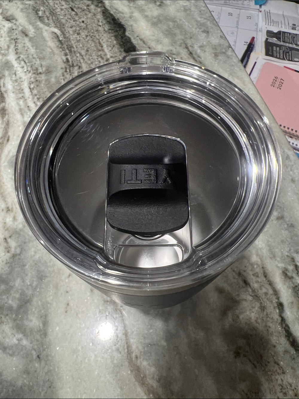 Yeti Navy Blue Insulated Travel Mug with Clear Lid - Picture 3 of 5